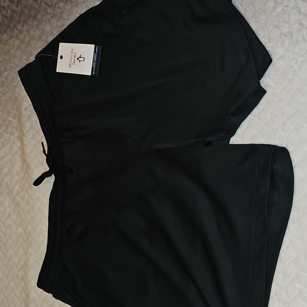 Original Penguin Sport Men's Black Athletic Shorts